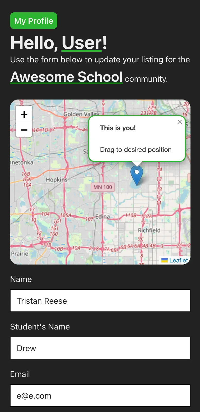 Self-managed profiles
